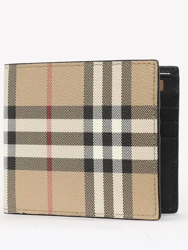 Check Half Wallet Beige - BURBERRY - BALAAN 4