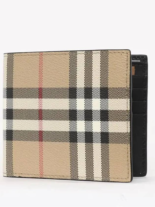 Check Half Wallet Beige - BURBERRY - BALAAN 2