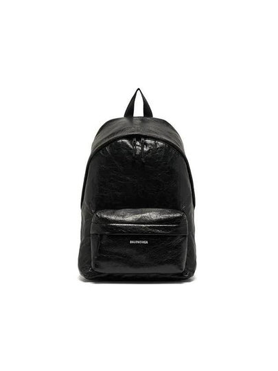 Explorer Logo Print Leather Backpack Black - BALENCIAGA - BALAAN 2