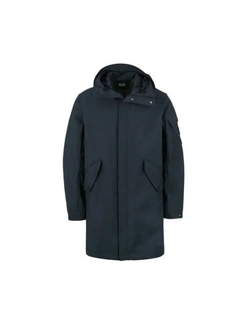 Shell Long Jacket Navy - CP COMPANY - BALAAN 1