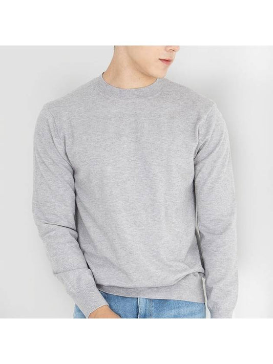 Traverto basic round knit GRAY - GOLD PERCENT - BALAAN 1