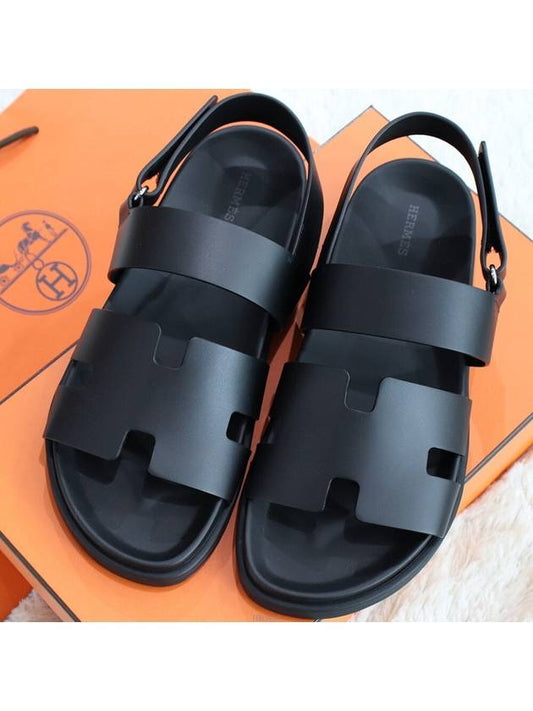 Genius Calfskin Sandals Black - HERMES - BALAAN 2