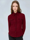 Slim fit shirt outerwear wool 100 wine 0125 - VOYONN - BALAAN 5