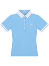 C23MTS021W Knit Point Polo T-Shirt Sky blue - CHUCUCHU - BALAAN 1