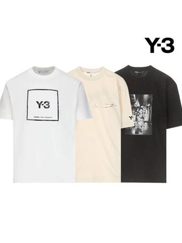 Men's round short-sleeved t-shirt - Y-3 - BALAAN 1