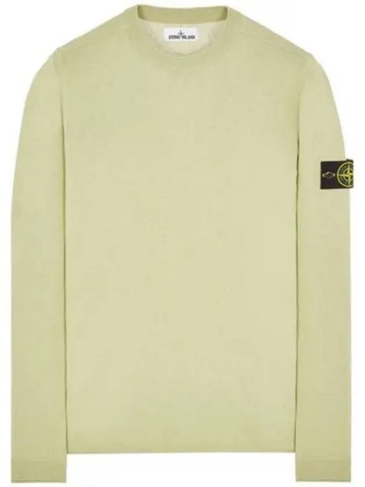 Wappen Patch Crew Neck Knit Top Aqua Green - STONE ISLAND - BALAAN 2