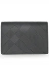 Check Pattern Leather Card Wallet Black - BURBERRY - BALAAN 2