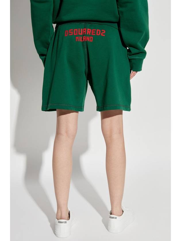 Dsquared2 Logo Shorts, Women's, Green - DSQUARED2 - BALAAN 4