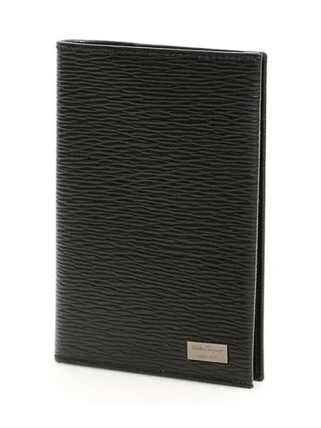 Metal Logo Card Wallet Black - SALVATORE FERRAGAMO - BALAAN 3