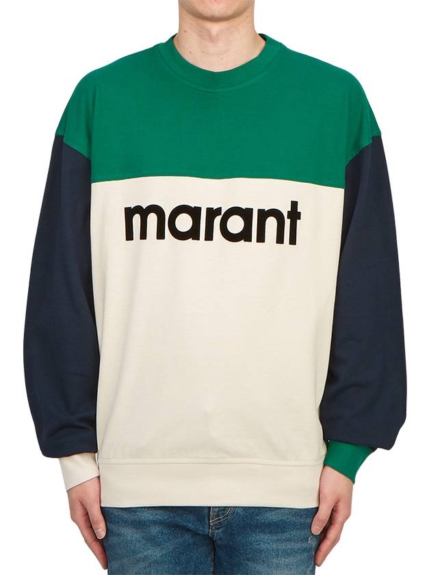 Afton Logo Cotton Sweatshirt Green - ISABEL MARANT - BALAAN 2