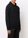 Waffen Patch Cotton Fleece Hoodie Black - STONE ISLAND - BALAAN 5