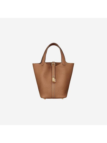 Picotin Lock 18 Tote Bag Brown - HERMES - BALAAN 1