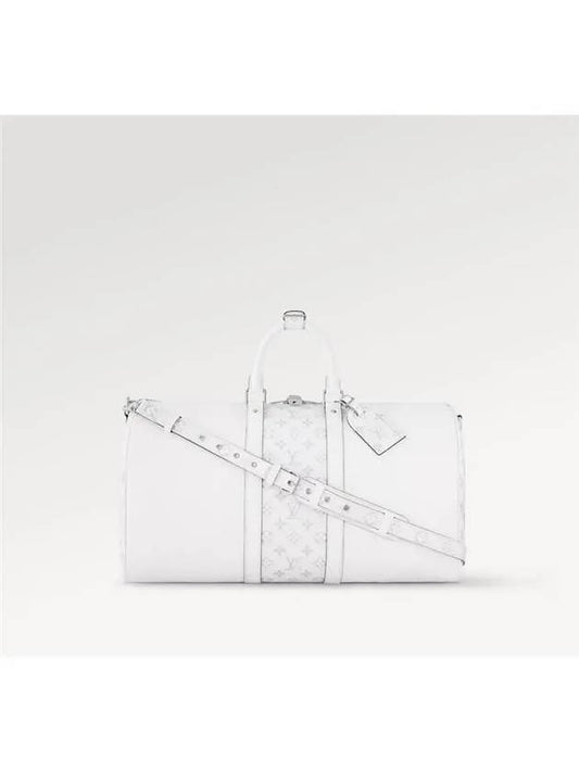 Keepall Bandouliere 50 Duffel Bag White - LOUIS VUITTON - BALAAN 2