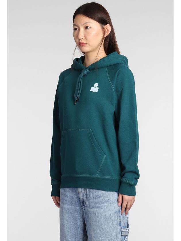 Malibu Logo Print Hooded Top Teal - ISABEL MARANT - BALAAN 3