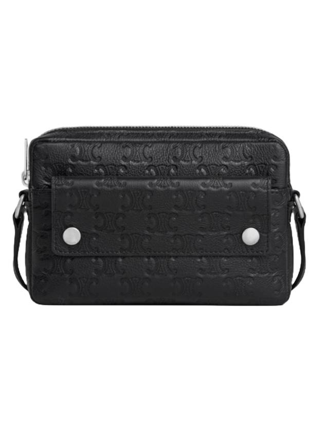 Calfskin Triomph Emboss Mini Camera Cross Bag Black - CELINE - BALAAN 1