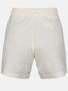 Logo Patch Cotton Jersey Shorts White - MONCLER - BALAAN 3