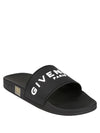 Logo Rubber Slide Slippers Black - GIVENCHY - BALAAN 3