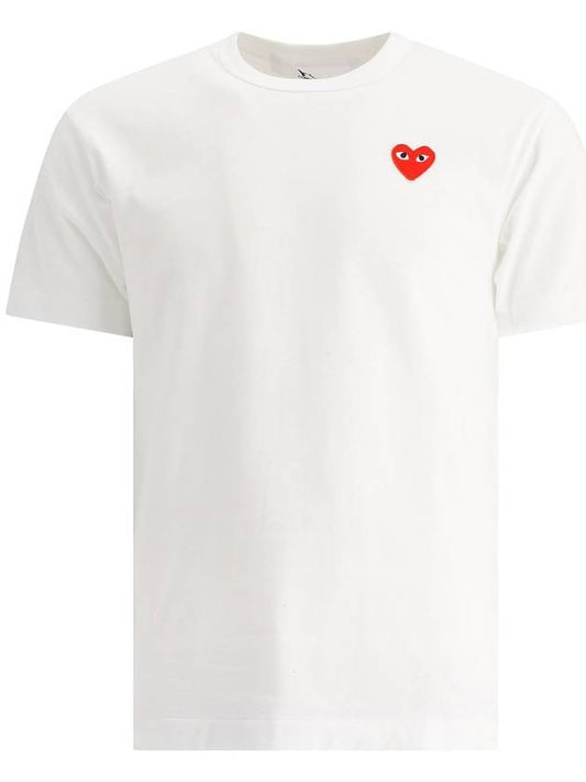 Play Red Heart Waffen Short Sleeve T-Shirt White P1 T108 2 - COMME DES GARCONS - BALAAN 2