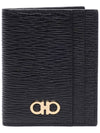 Gancini Card Wallet Black - SALVATORE FERRAGAMO - BALAAN 2