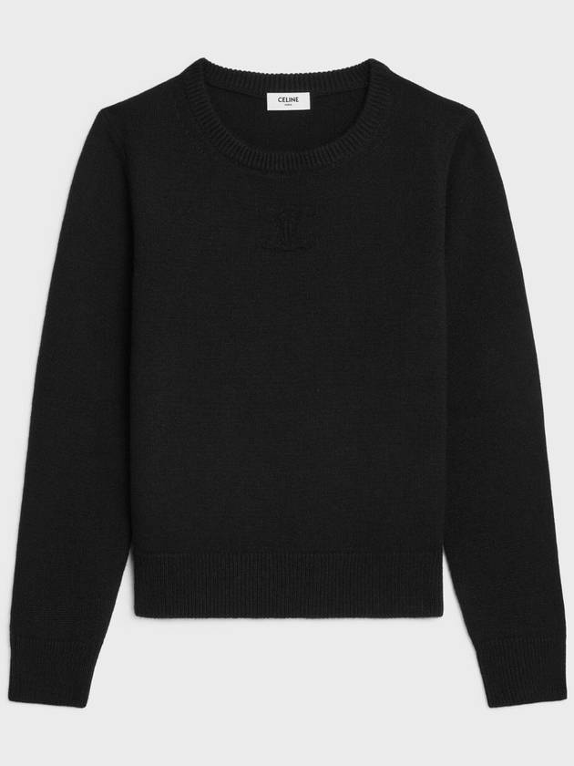 Black Cashmere Triomphe Heritage Sweater RY02N317V 38NO - CELINE - BALAAN 2