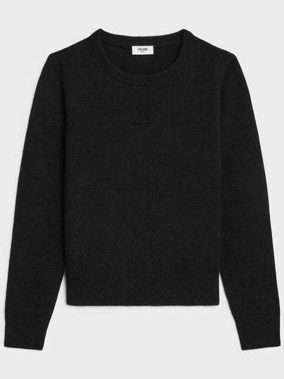 Black Cashmere Triomphe Heritage Sweater RY02N317V 38NO - CELINE - BALAAN 2