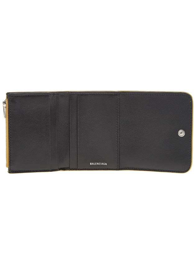 logo tri-fold card wallet gold - BALENCIAGA - BALAAN.