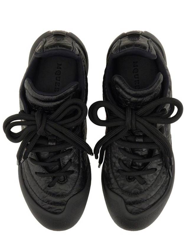 Flexion Lace-Up Low Top Sneakers Black - ALEXANDER MCQUEEN - BALAAN 7