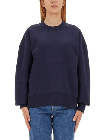 Alexandre Mattiussi Embroidered Logo Sweatshirt Navy - AMI - BALAAN 1