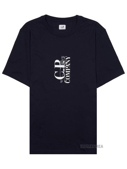 30/1 Jersey British Sailor Short Sleeve T-Shirt Navy - CP COMPANY - BALAAN 2