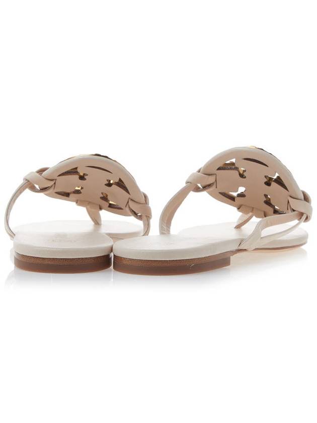 Jeweled Miller Flip Flop Sandals White - TORY BURCH - BALAAN.