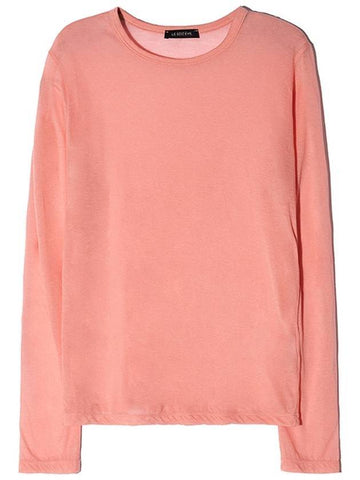 See through tencel long sleeve t shirt pink - LESEIZIEME - BALAAN 1