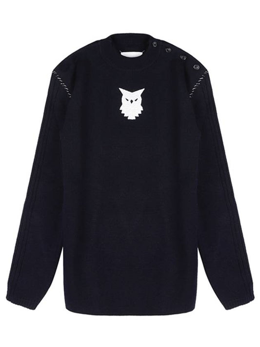 Animal Totem Sailor Wool Knit Top Navy - MAISON MARGIELA - BALAAN 2