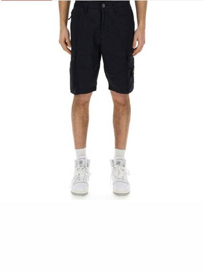 Light Stretch Cotton Bermuda Regular Fit Shorts Navy - STONE ISLAND - BALAAN 2