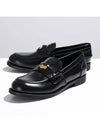 Brushed Leather Penny Loafers Black - MIU MIU - BALAAN 3