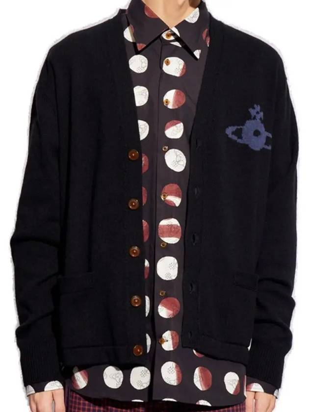 Alex Sphere Intarsia Cardigan Black - VIVIENNE WESTWOOD - BALAAN 3