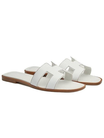 Oran Sandals Women Slippers Blanc H021056Z 02370 - HERMES - BALAAN 1