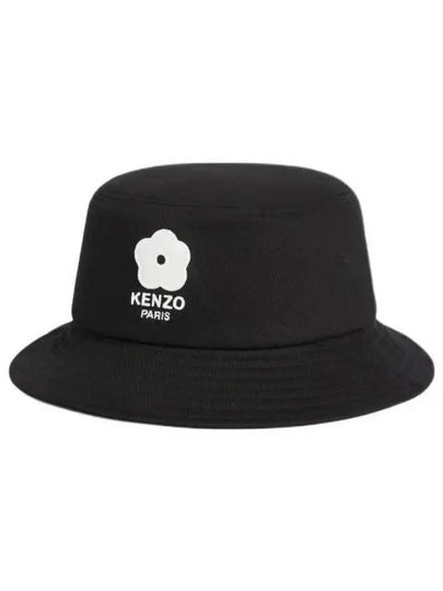 Flower Logo Embroidery Bucket Hat Black - KENZO - BALAAN 2