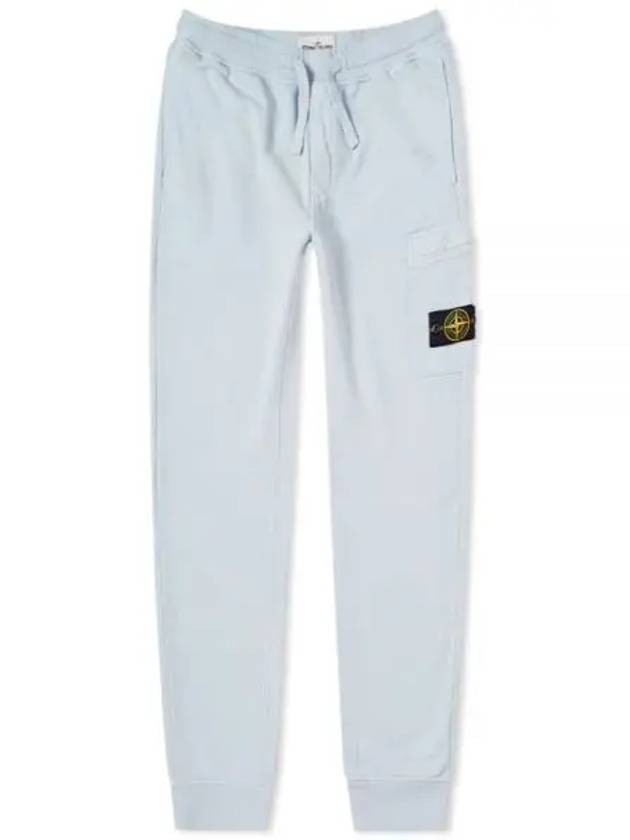 Compass Patch Cotton Jersey Track Pants Sky Blue - STONE ISLAND - BALAAN 2