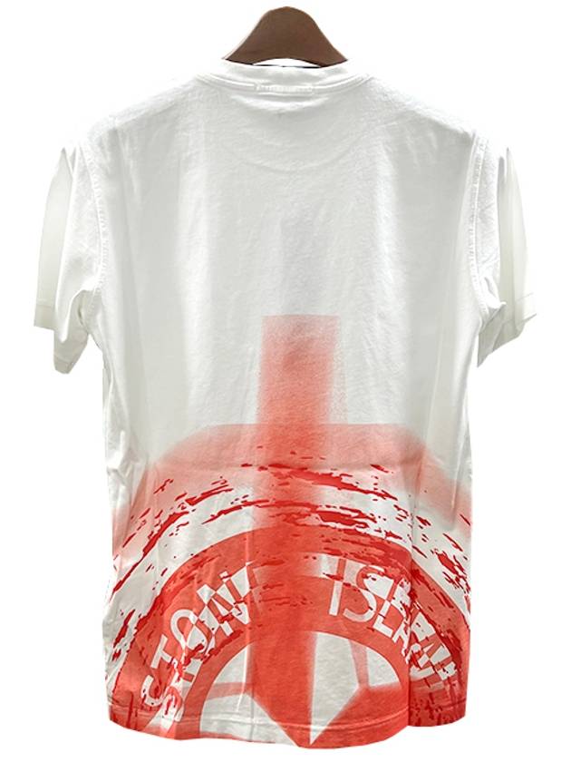 Kids Logo Print Short Sleeve T-Shirt White - STONE ISLAND - BALAAN 4