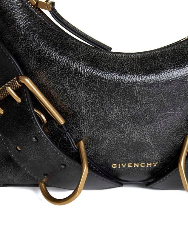 Voyou Boyfriend Leather Shoulder Bag Black - GIVENCHY - BALAAN 5