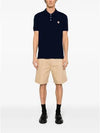 Fox Head Patch Cotton Polo Shirt Blue - MAISON KITSUNE - BALAAN 4