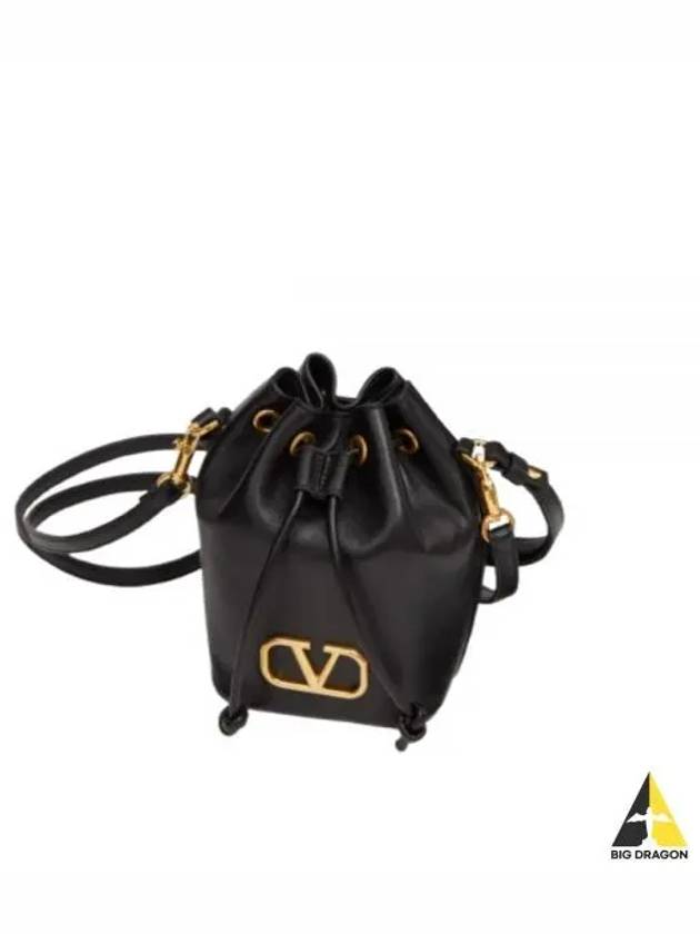 V Logo Signature Bucket Bag Black - VALENTINO - BALAAN 2