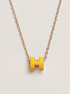 Mini Pop H Pendant Necklace Gold New Jaune De Naples - HERMES - BALAAN 2