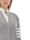 Milano Fine Merino Cardigan Light Grey - THOM BROWNE - BALAAN 5