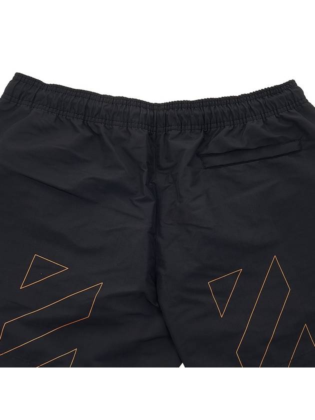 Diag logo swim shorts black - OFF WHITE - BALAAN.