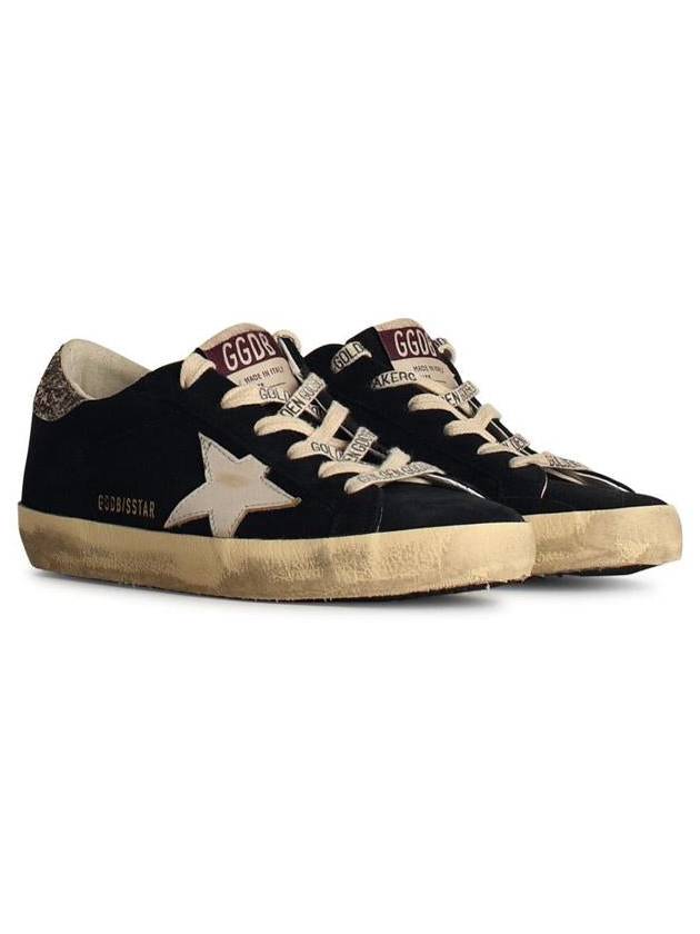 Superstar Glitter Tab Suede Low Top Sneakers Navy - GOLDEN GOOSE - BALAAN 3