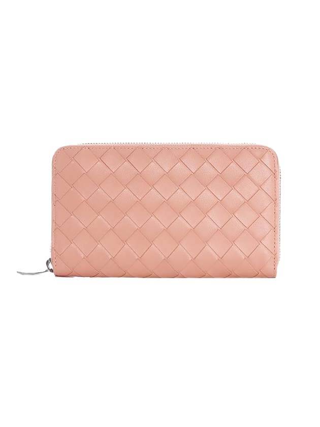 Intrecciato zipper long wallet pink - BOTTEGA VENETA - BALAAN.