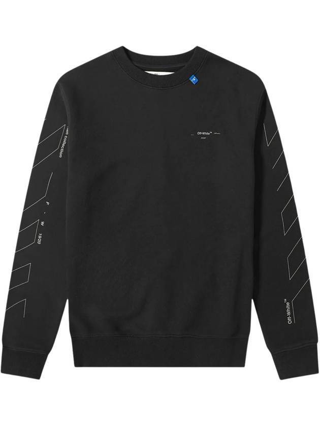 Unfinished Arrow Sweatshirt Black - OFF WHITE - BALAAN.