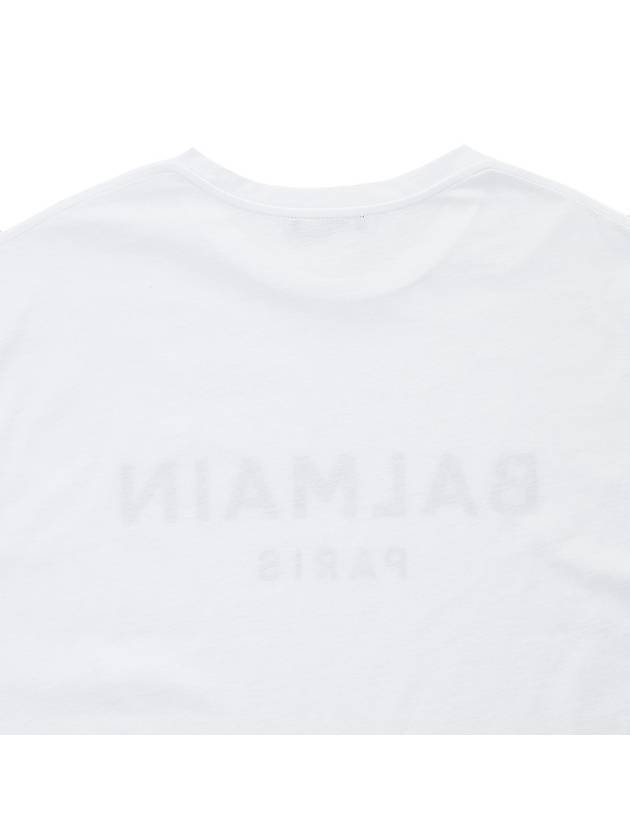 Logo Print Eco Responsible Cotton Short Sleeve T-Shirt White - BALMAIN - BALAAN 8