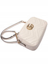 GG Marmont Matelasse Small Chain Shoulder Bag White - GUCCI - BALAAN 6